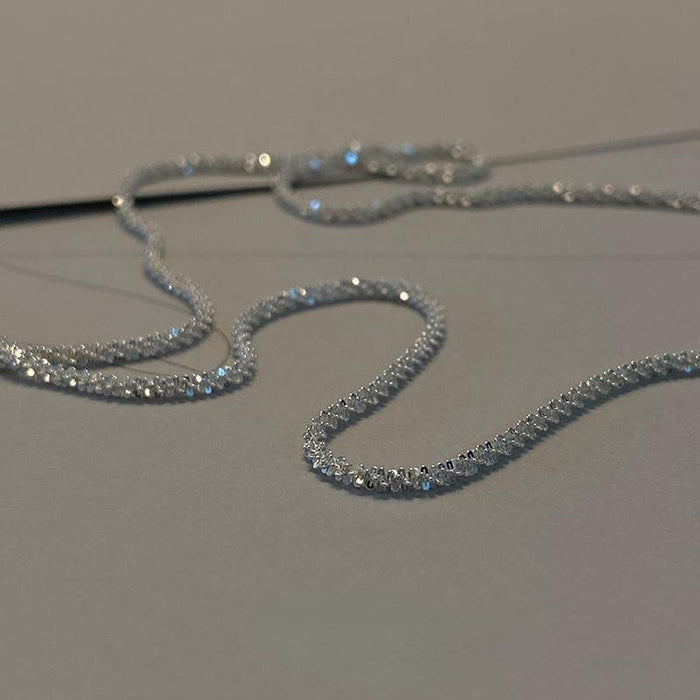 Sparkling Glitter Silver Necklace For Women