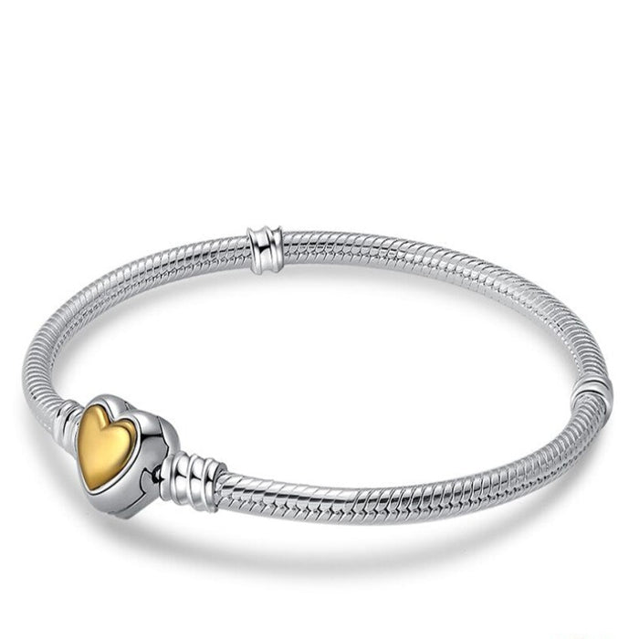 Silver Chain Basic Charm Bracelet
