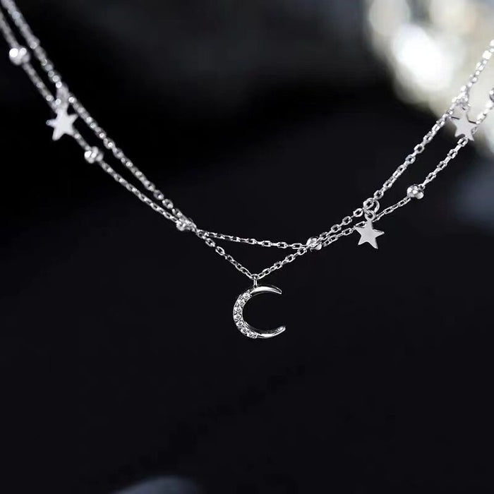 Sterling Silver Star Moon Bracelet