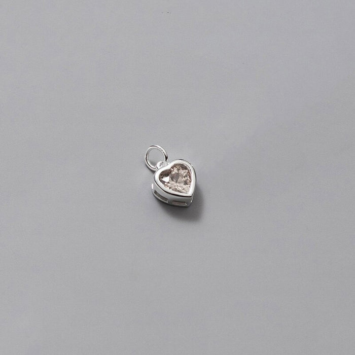 Sterling Silver Color Heart Pendant