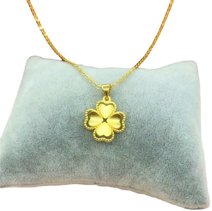 18K Gold Color Lucky Clover Pendant