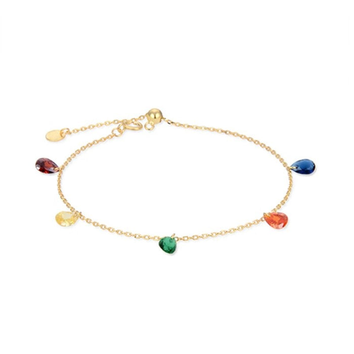 Cubic Zirconia Charm Necklace Bracelet Jewelry Set