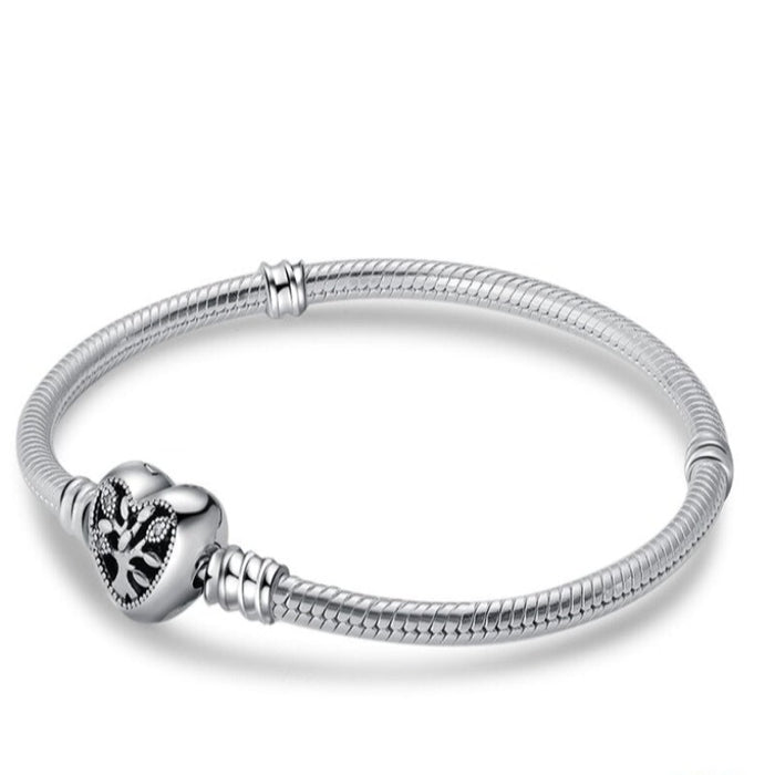 Silver Chain Basic Charm Bracelet