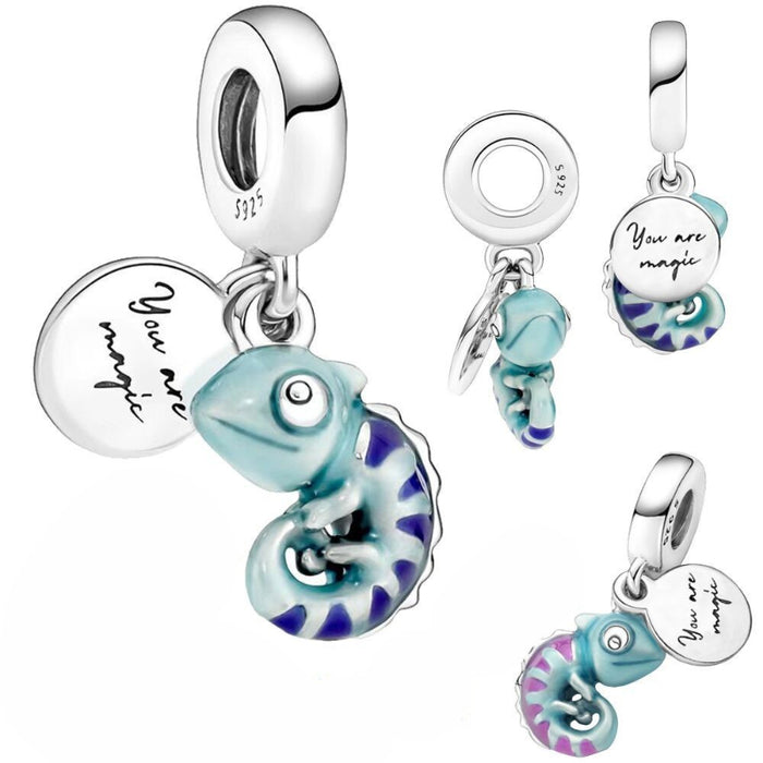 Women's Silver Zircon Jewelry Charms