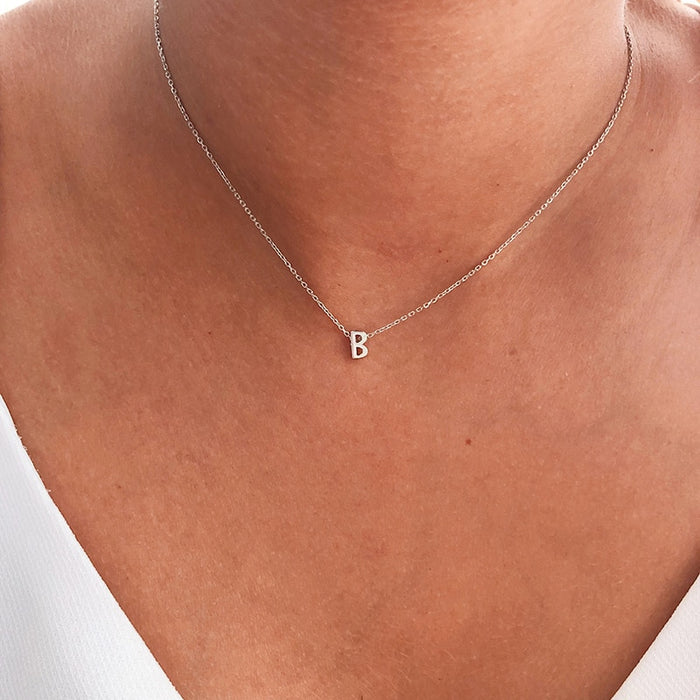 Girls Initial Letter Necklace
