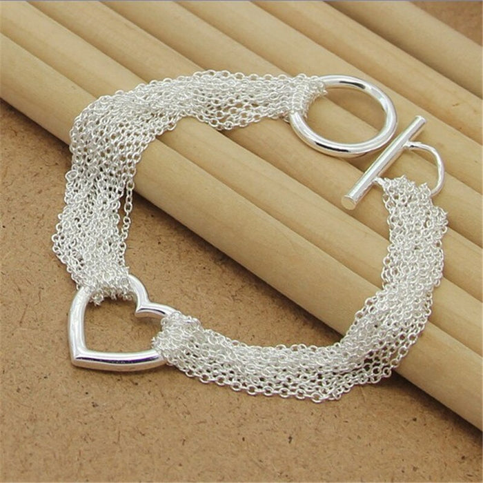 Sterling Silver Charm Jewelry Bracelet