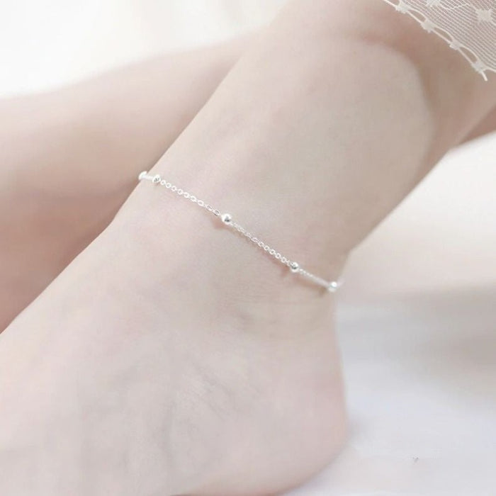 Sterling Silver Chain Anklets For Women