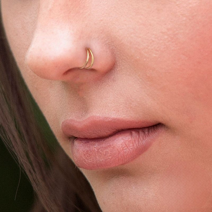 Sterling Silver Nose Clip Piercing Ring