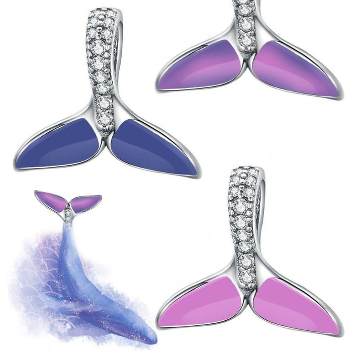 Women's Silver Zircon Jewelry Charms