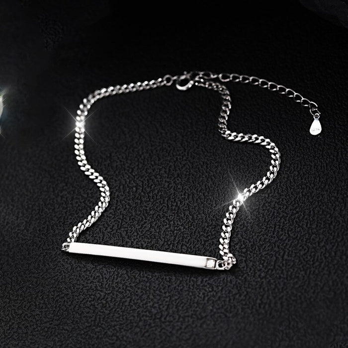 Sterling Silver Simple Design Fine Anklet For Women