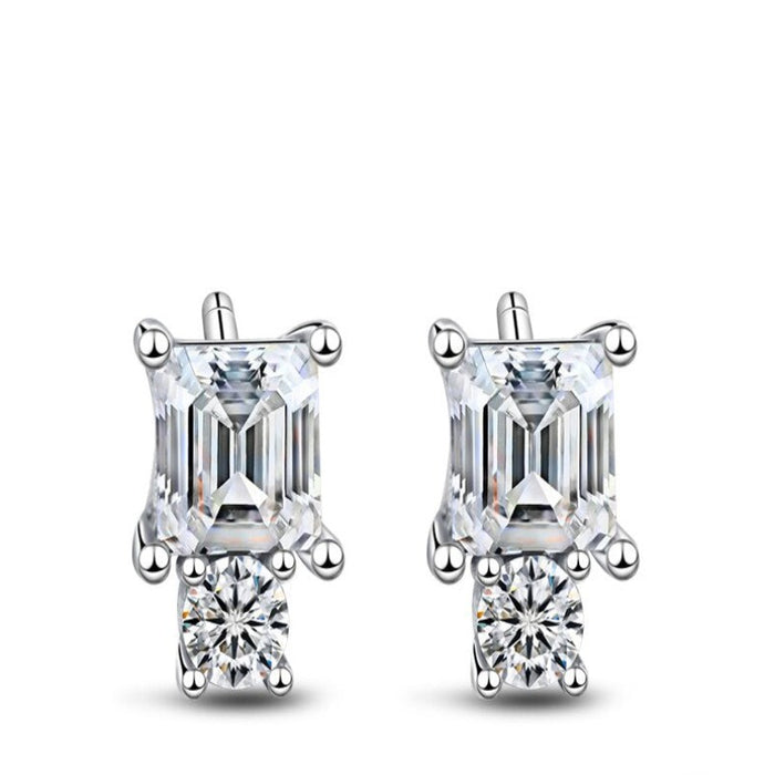 Sterling Silver Sparkling Classic Earrings