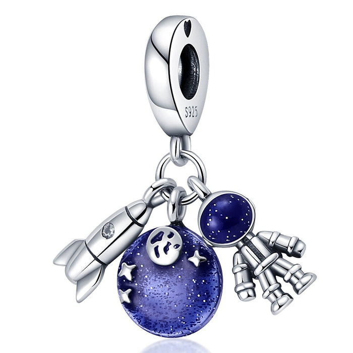Silver Zircon Shiny Beads For Girl's & Women DIY Jewelry
