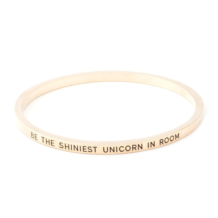 Be the Shiniest Unicorn in Room Engraved Bangle - Ashley Jewels - 5