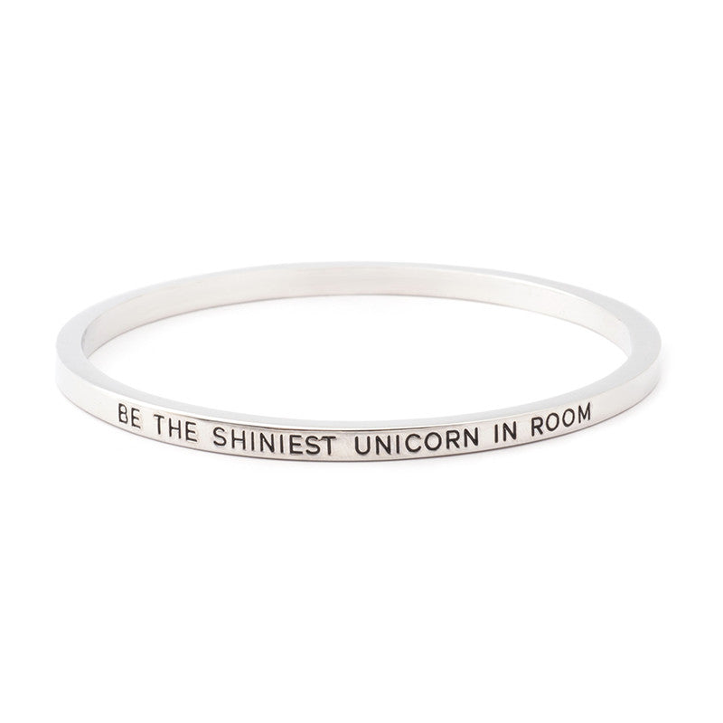 Be the Shiniest Unicorn in Room Engraved Bangle - Ashley Jewels - 2