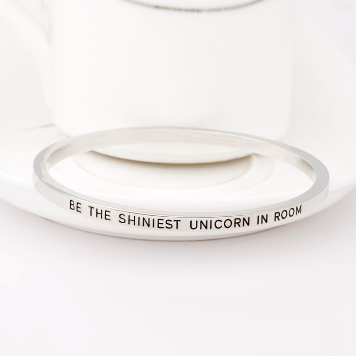 Be the Shiniest Unicorn in Room Engraved Bangle - Ashley Jewels - 6