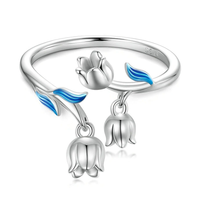 Sterling Silver Kingfisher Open Ring For Women