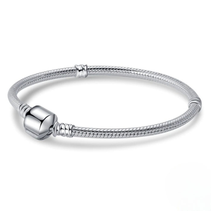 Sterling Silver Clasp Basic Bracelet