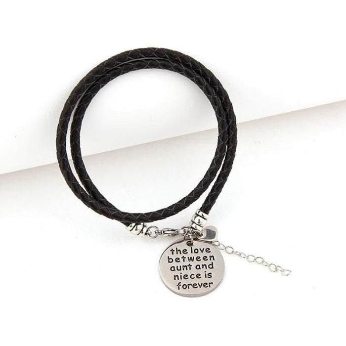 The Love Between Aunt and Niece is Forever- Hand Stamped Bracelet - Ashley Jewels - 3