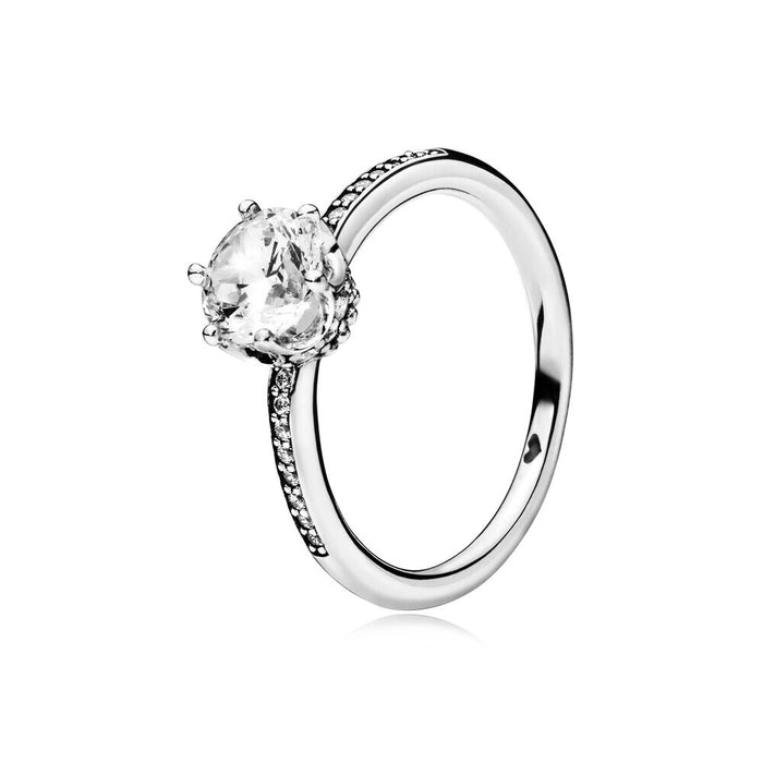 Stylish Sterling Silver Sparkling Zircon Ring For Women