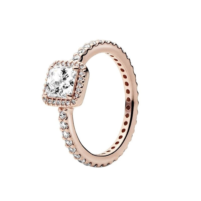Sterling Silver Zircon Shiny Stylish Ring For Women