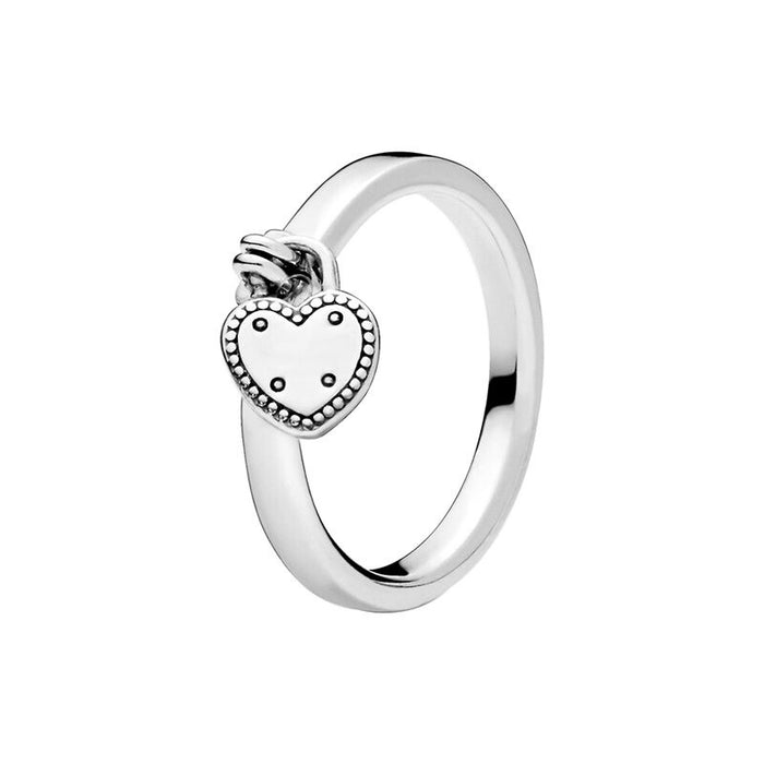 Sterling Silver Zircon Shiny Ring For Women