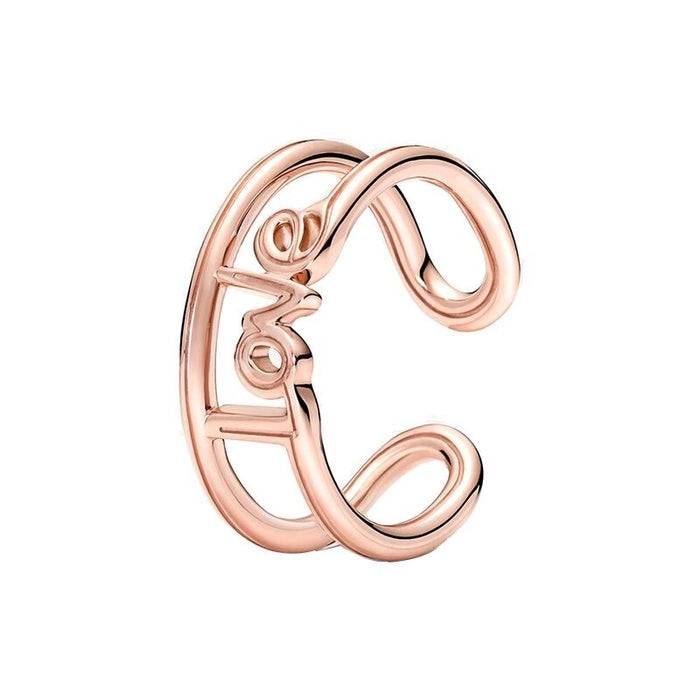 Sterling Silver Zircon Sparkling Ring For Women