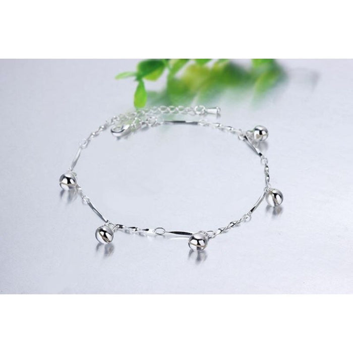 Sterling Silver Chain Pearls Anklets For Women