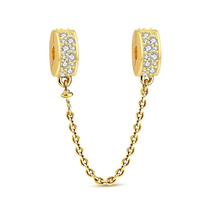 Golden Zircon Shiny Beads For Women DIY Jewelry