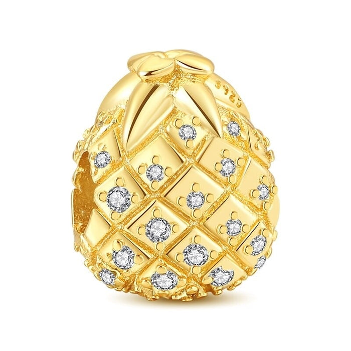 Golden Zircon Shiny Beads For Women DIY Jewelry