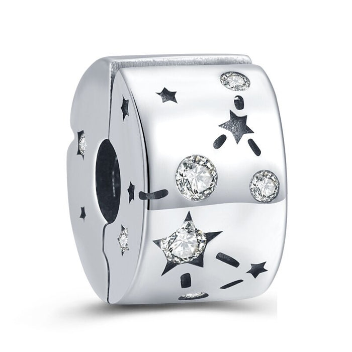 Sterling Silver Sparkling Bead For Women Zircon Jewelry