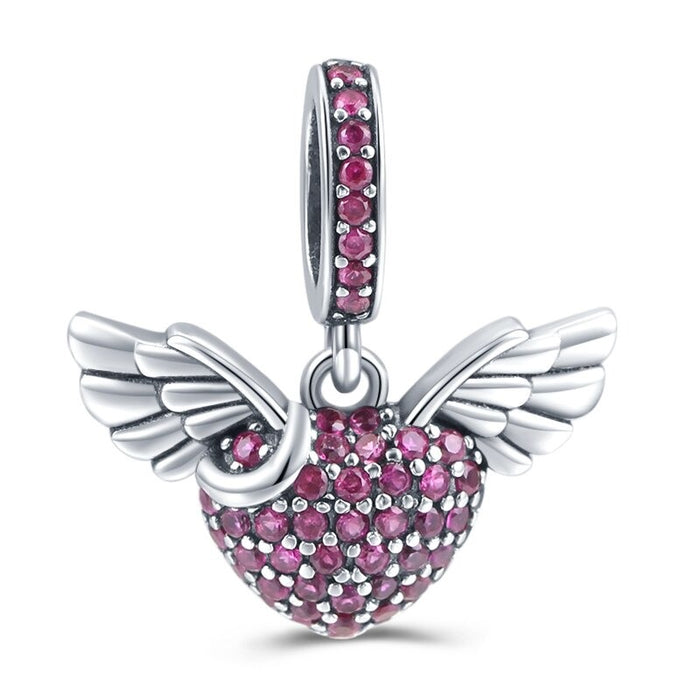 Silver Zircon Angel Series Bead For Women DIY Jewelry