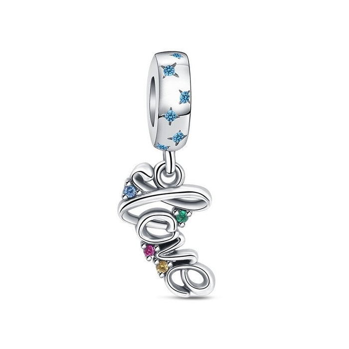 Silver Zircon Shiny Beads For Women & Girl's DIY Jewelry