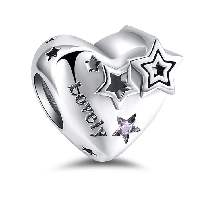 Zircon Shiny Silver Beads For Women DIY Jewelry