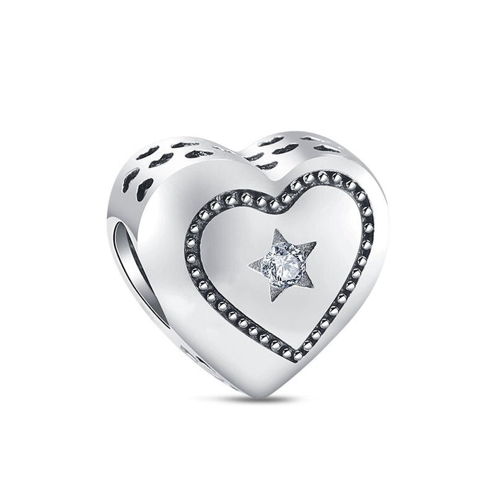 Sterling Silver Sparkling Bead For Women Zircon Jewelry