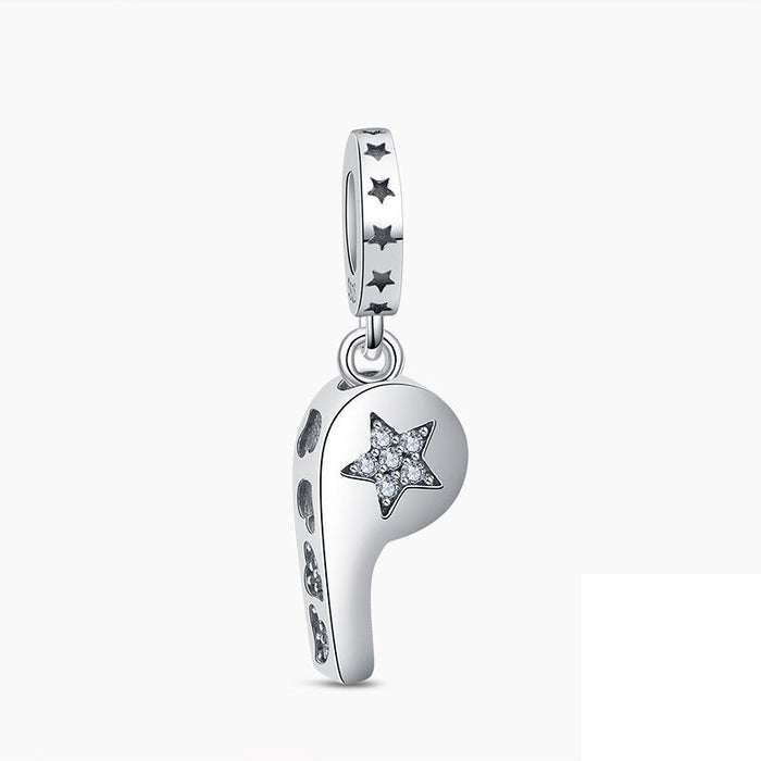 Zircon Shiny Silver Beads For Women DIY Jewelry