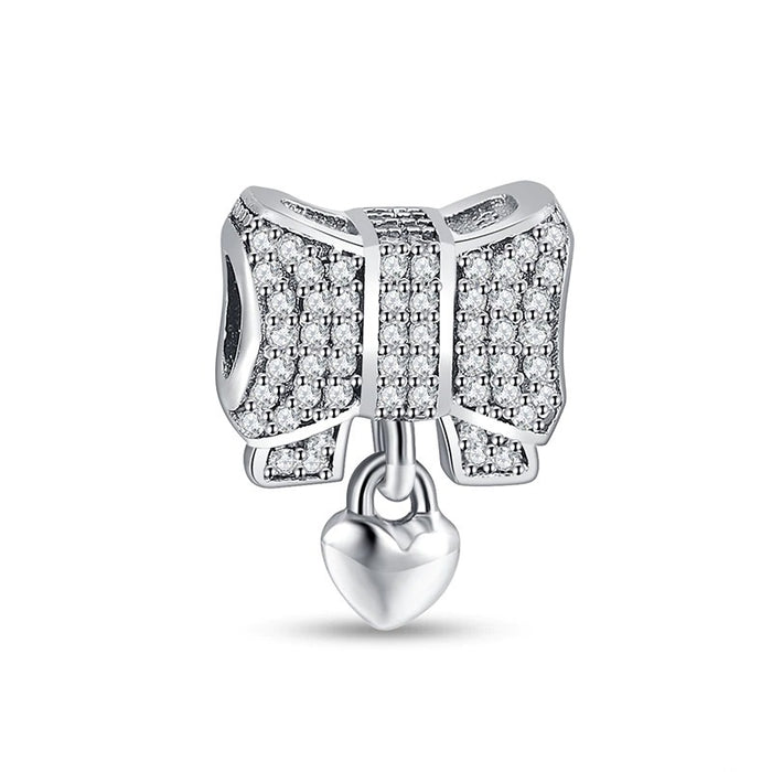 Fine Sterling Silver Zircon Sparkling Beads For Women