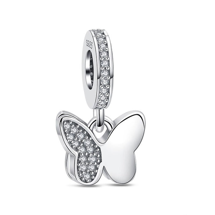 Sterling Silver Zircon Stylish Bead For Women DIY Jewelry