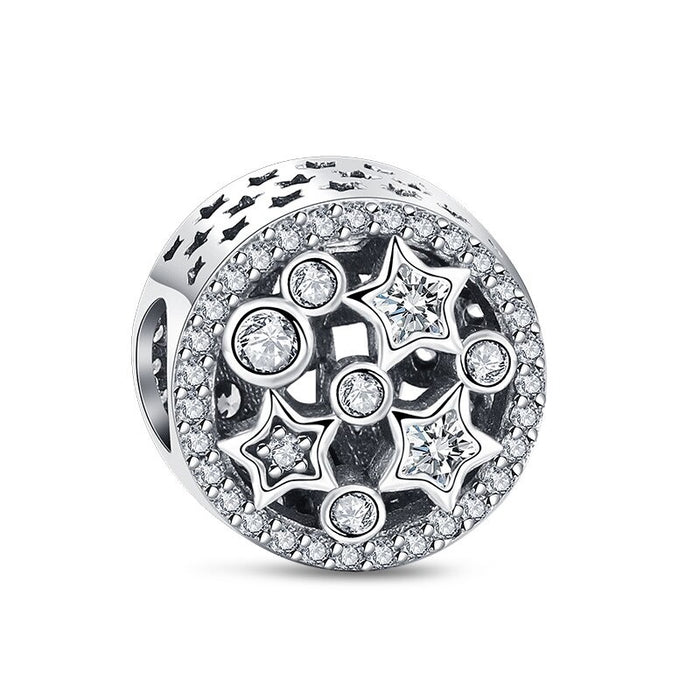 Zircon Shiny Silver Beads For Women DIY Jewelry