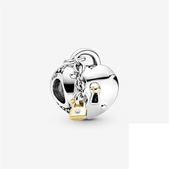Sterling Silver Zircon Bead Charms For Women & Girls