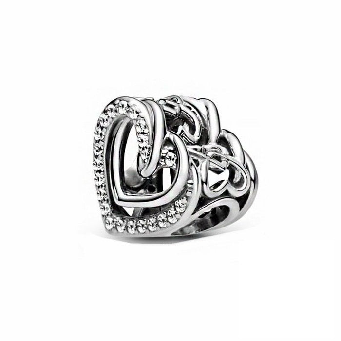 Sterling Sparkling Silver Bead Charms For Women