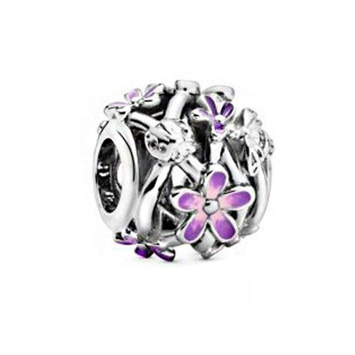 Sterling Sparkling Silver Bead Charms For Women