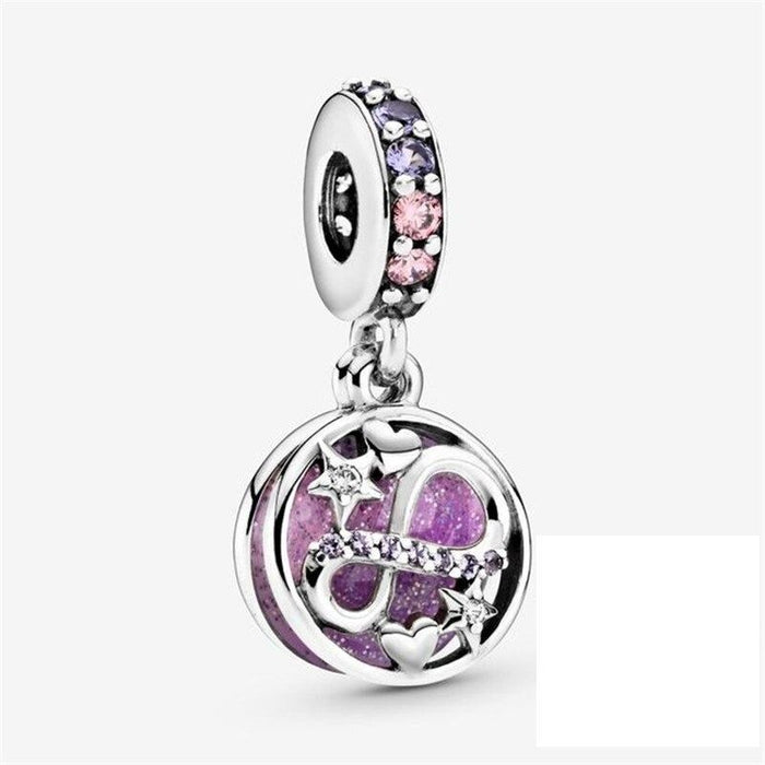 Sterling Silver Zircon Bead Charms For Girls & Women