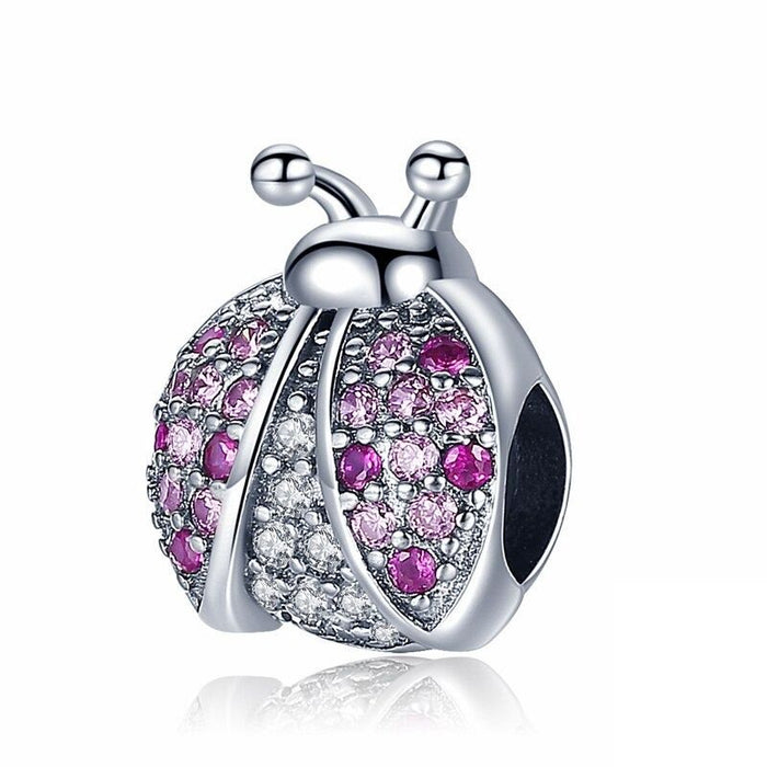 Sterling Silver Zircon Bead Charms For Girls & Women