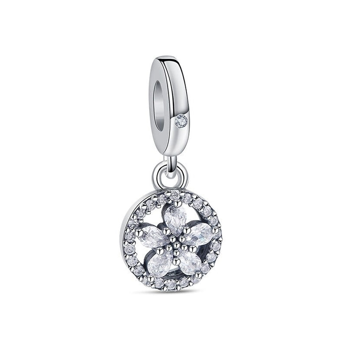 Sterling Silver Stylish Zircon Sparkling Bead For Women