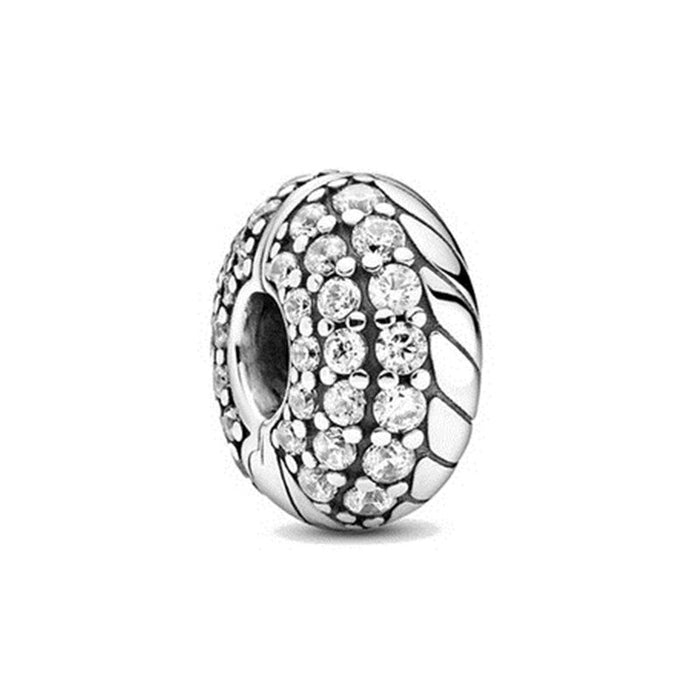 Sterling Zircon Silver Black Bead For Women DIY Jewelry