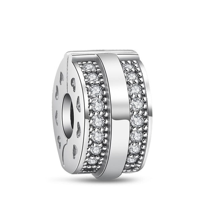 Sterling Silver Stylish Zircon Sparkling Bead For Women