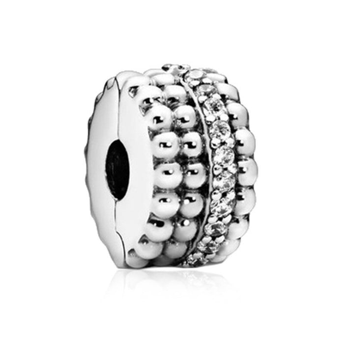 Sterling Silver Zircon Black Bead For Women Jewelry DIY