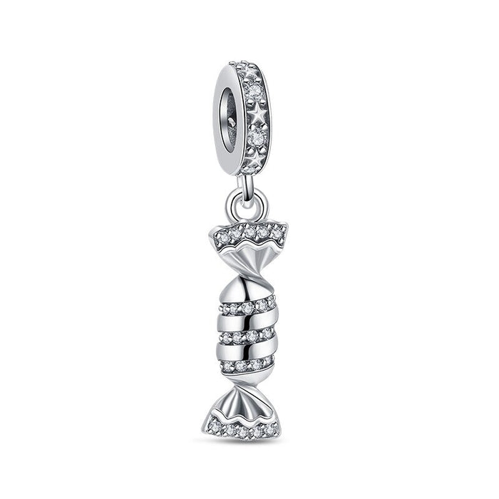 Zircon Shiny Silver Beads For Women DIY Jewelry