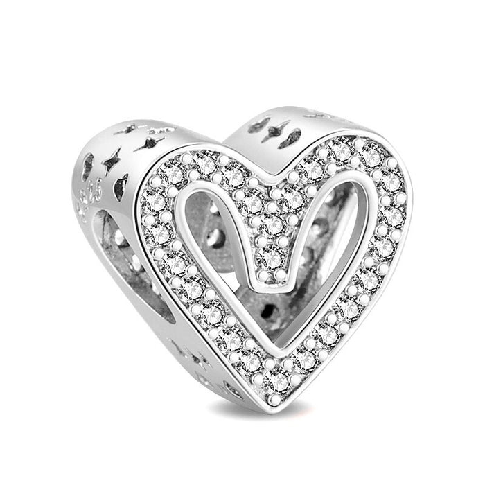 Stylish Sterling Silver Zircon Sparkling Beads For Women