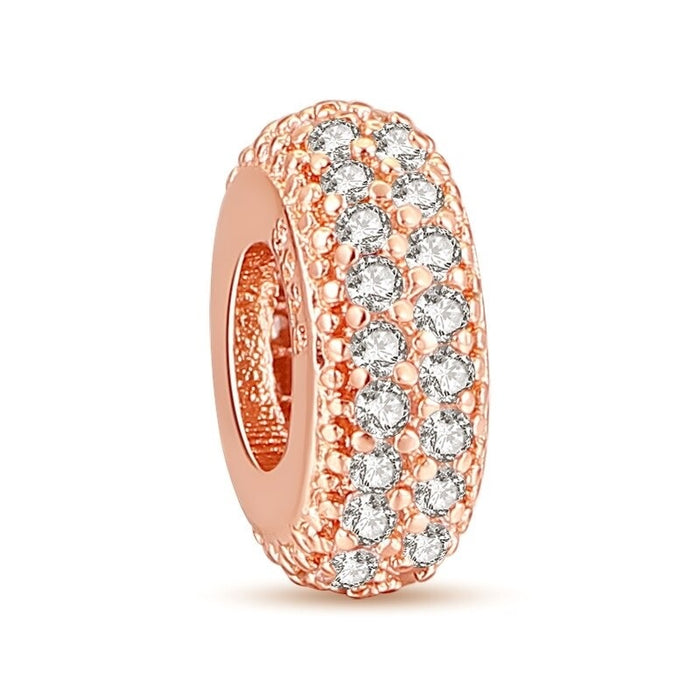 Zircon Round Shiny Stylish Bead For Women DIY Jewelry
